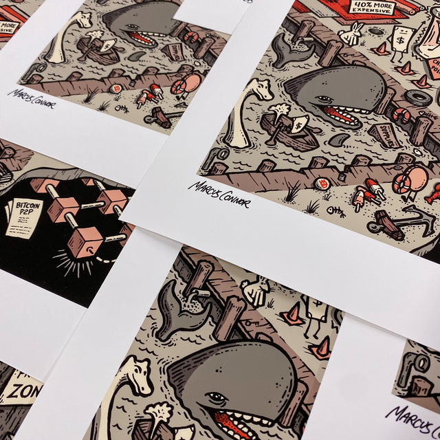 Fiat Land (2023) by Marcus Connor print - Bitcoin Magazine