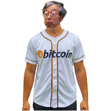 Team Bitcoin Genesis Baseball Jersey, White