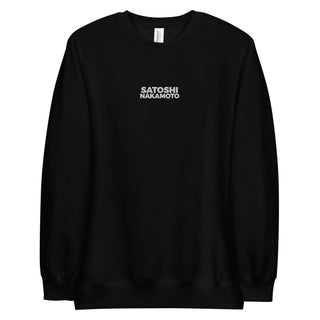 SATOSHI NAKAMOTO Embroidered Unisex Sweatshirt - Bitcoin Magazine