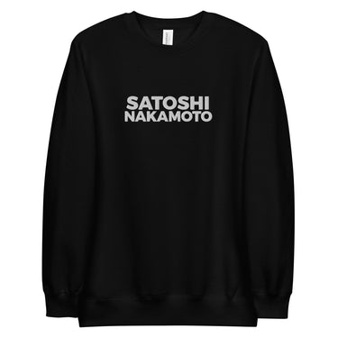 SATOSHI NAKAMOTO X-LARGE EMBROIDERED UNISEX SWEATSHIRT - Bitcoin Magazine